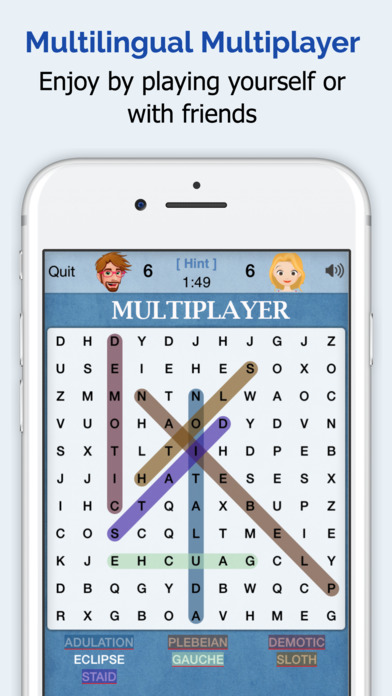 Download Word Search Multilingual - Crossword Multiplayer App on your Windows XP/7/8/10 and MAC PC